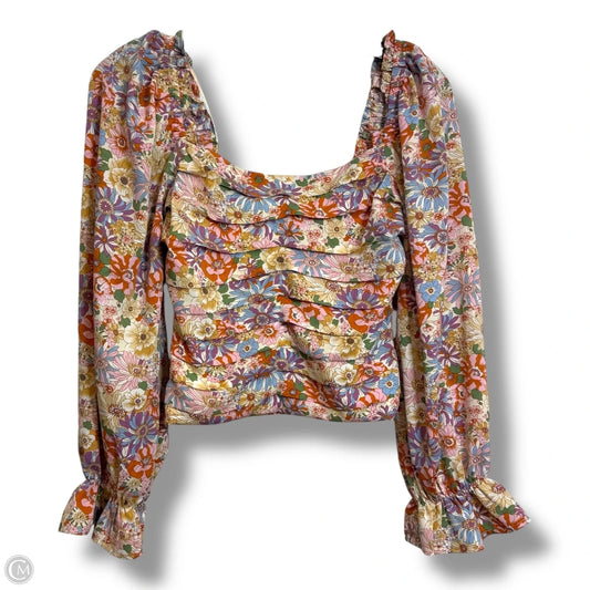 Top Long Sleeve By Entro In Floral Print, Size: S