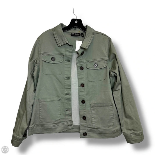 Jacket Denim By Diane Gilman In Green, Size: L