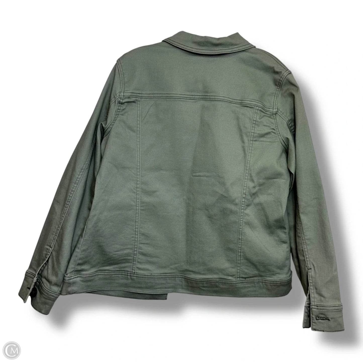Jacket Denim By Diane Gilman In Green, Size: L