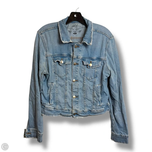 Jacket Denim By Free People In Blue Denim, Size: M