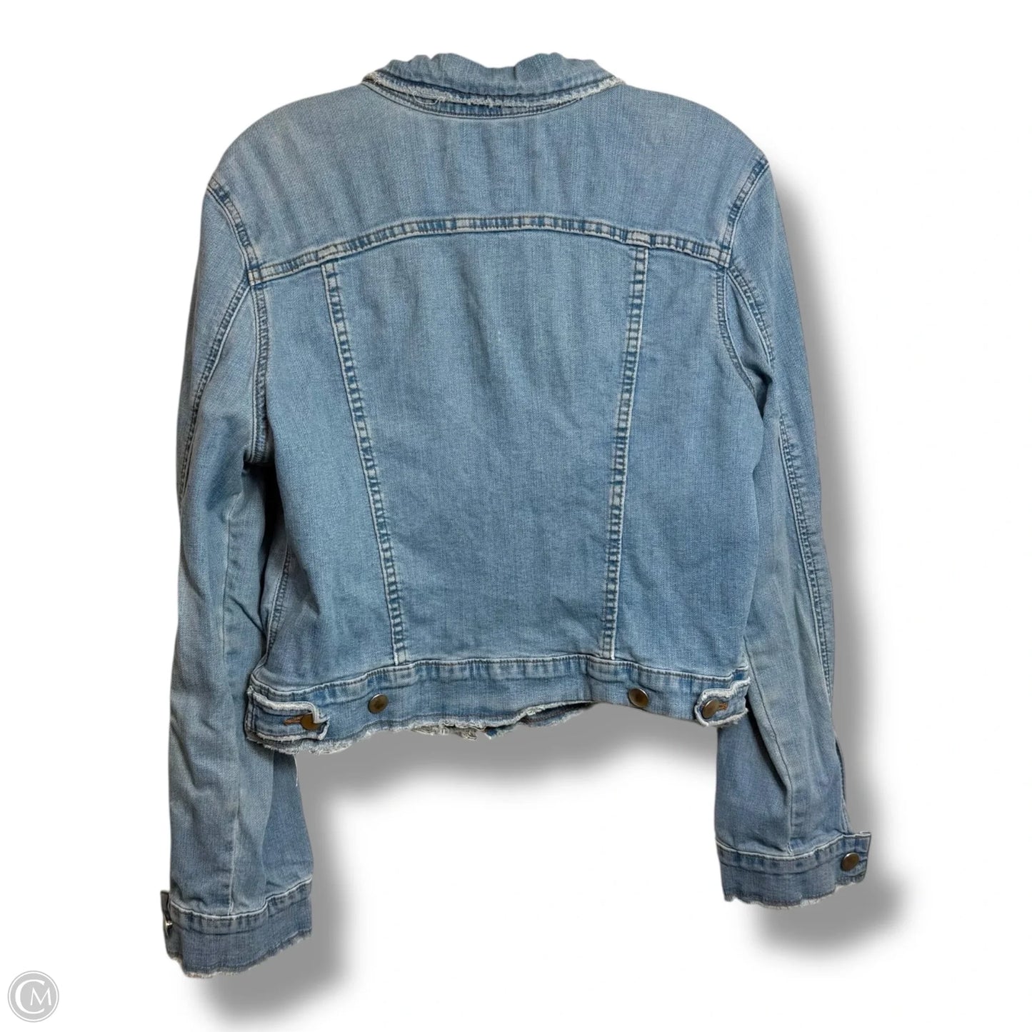 Jacket Denim By Free People In Blue Denim, Size: M