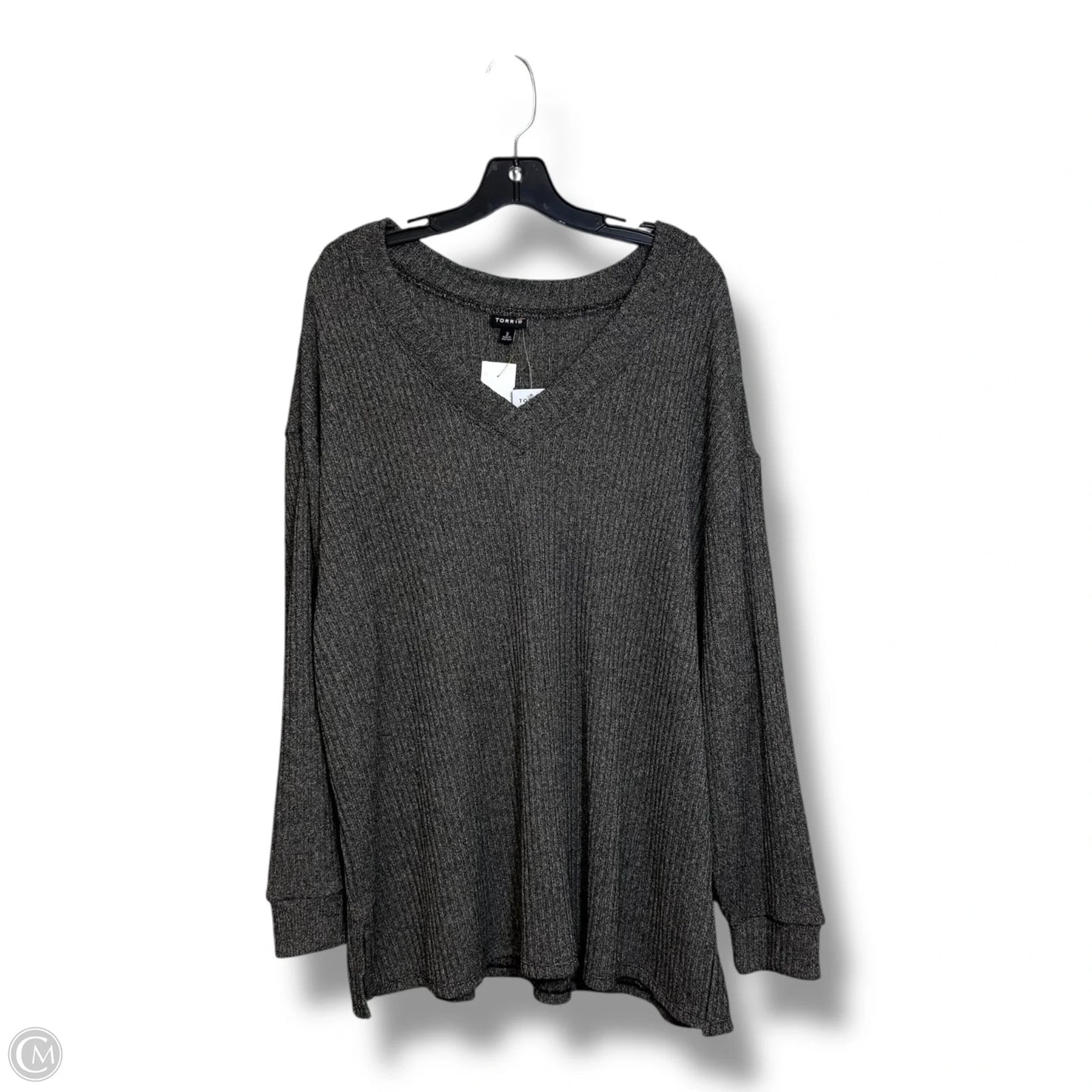 Top Long Sleeve By Torrid In Grey, Size: 2x
