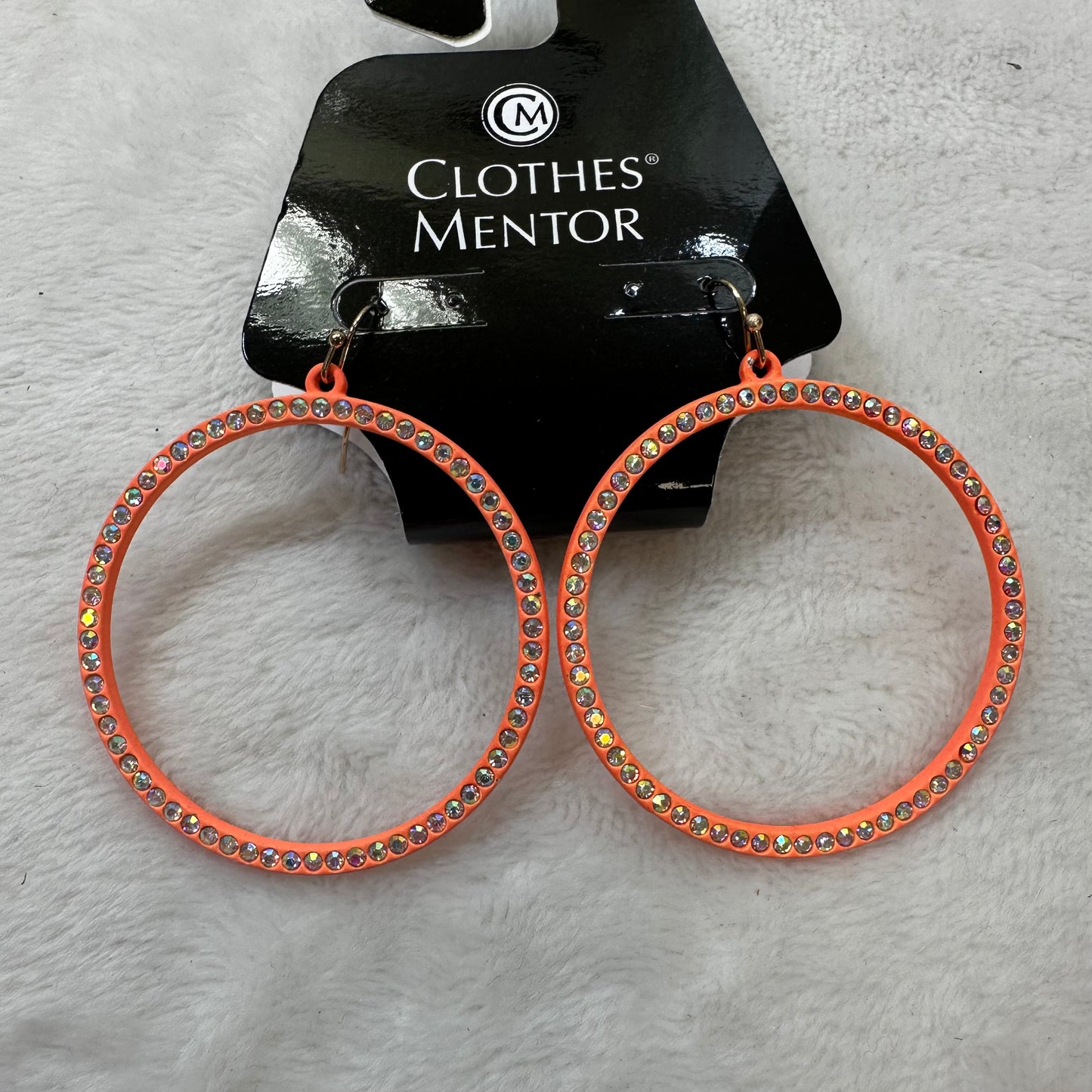 Sparkly peach color Earrings Hoop By Clothes Mentor