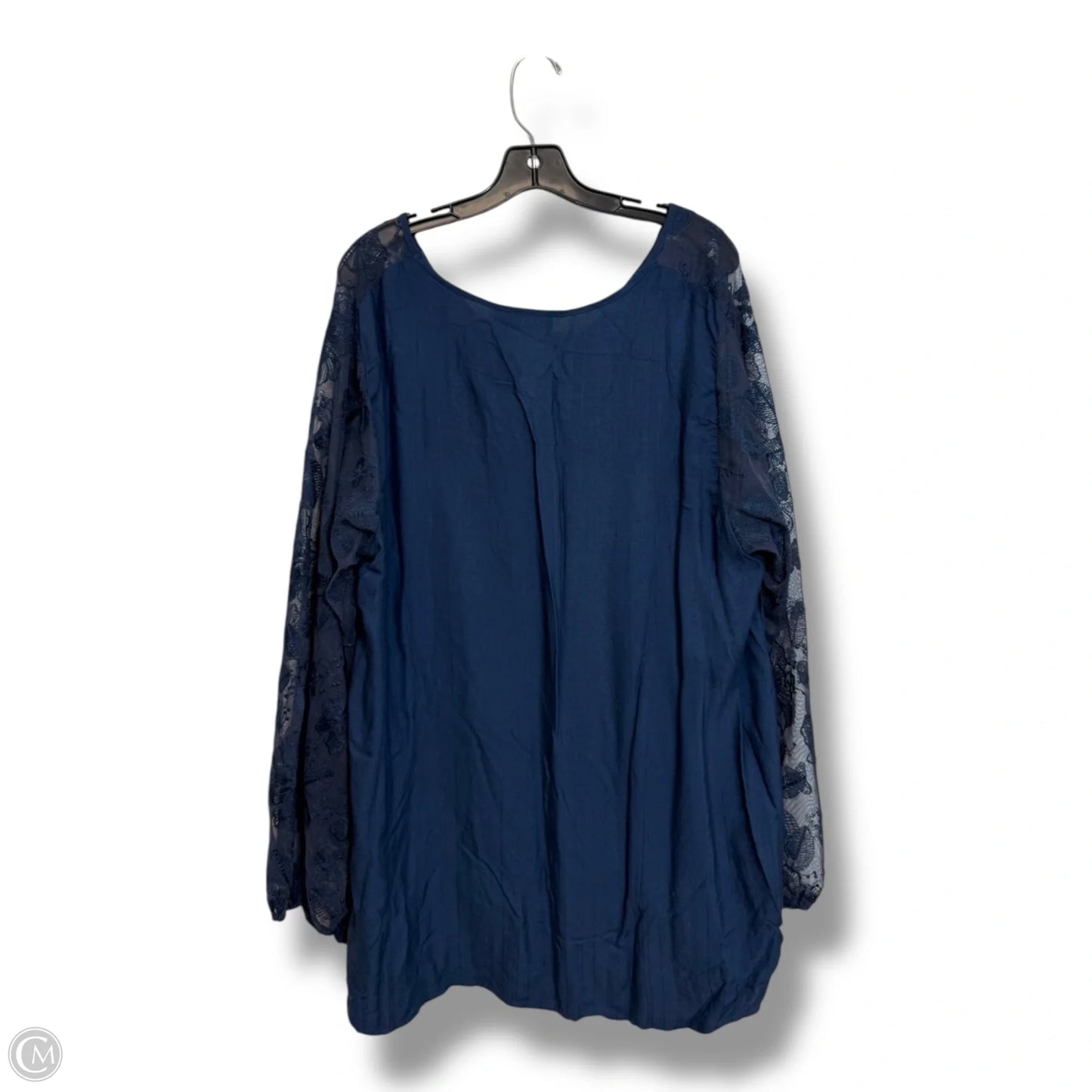 Top Long Sleeve By Lane Bryant In Navy, Size: 2x