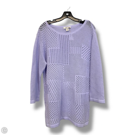 Top Long Sleeve By Christopher And Banks In Purple, Size: Xl