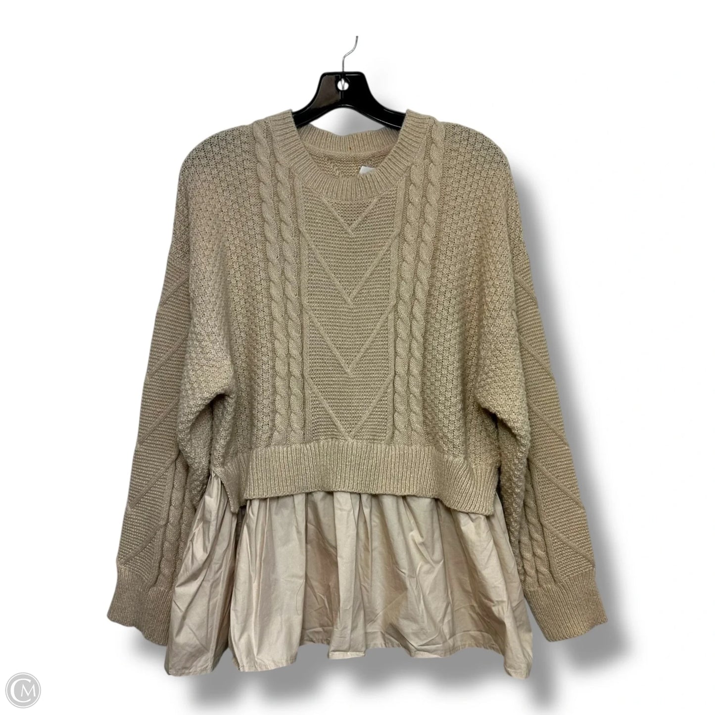 Sweater By Clothes Mentor In Cream, Size: M
