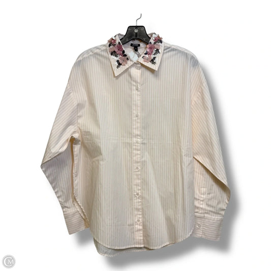 Blouse Long Sleeve By Express In Peach, Size: S