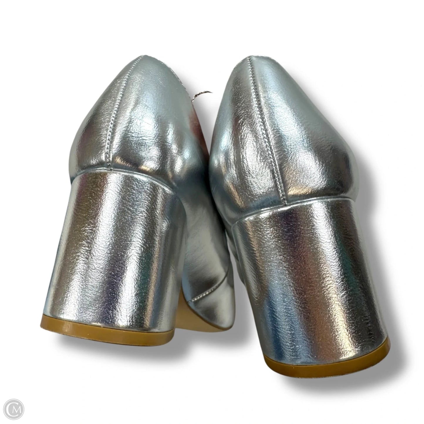 Shoes Heels Block By Steve Madden In Silver, Size: 7.5