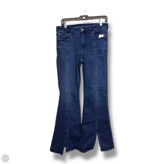 Jeans Flared By American Eagle In Blue Denim, Size: 8
