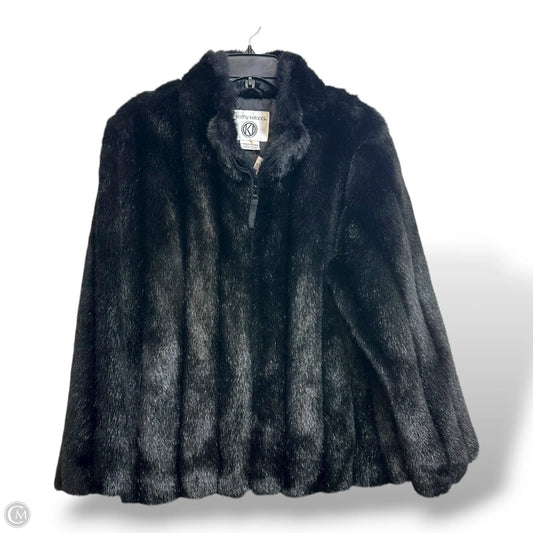 Coat Faux Fur & Sherpa By Kathy Ireland In Black, Size: L