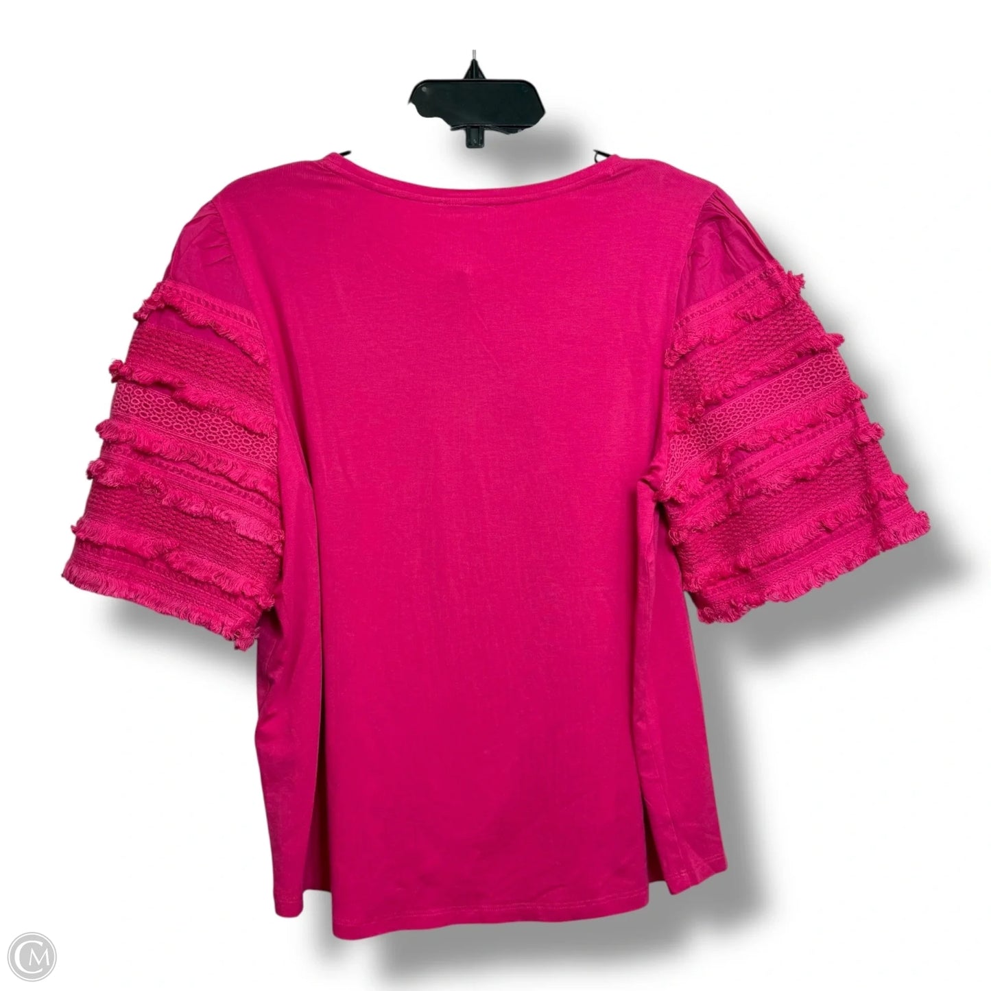 Top Short Sleeve By Chicos In Pink, Size: L
