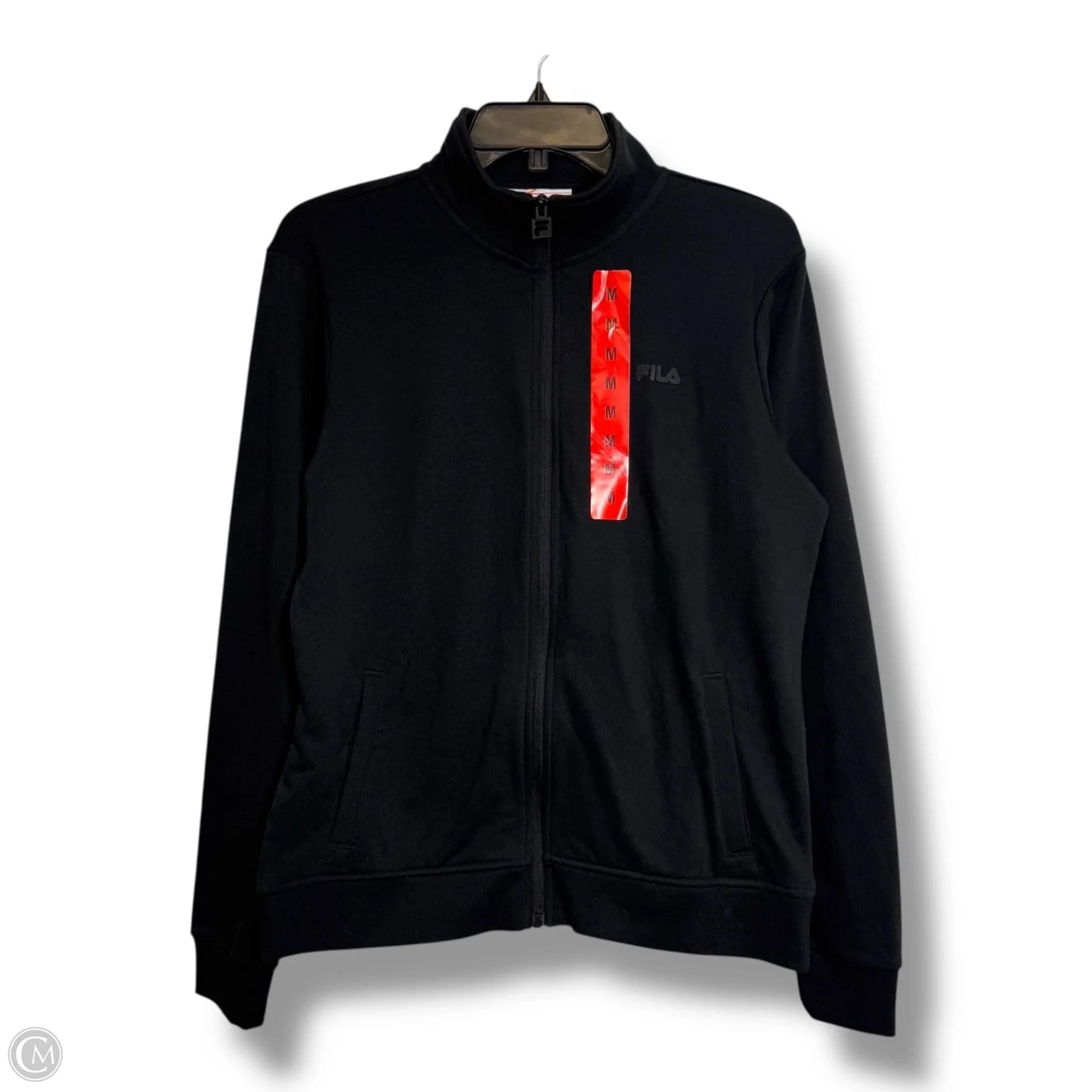 Athletic Jacket By Fila In Black, Size: M