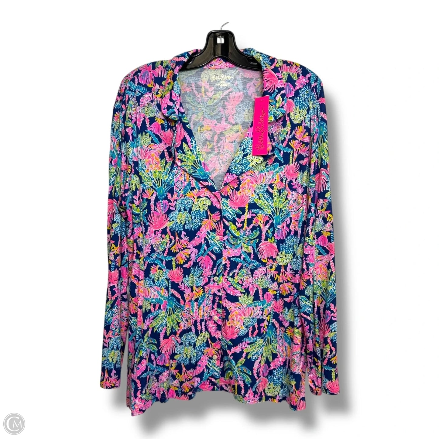 Top Long Sleeve Designer By Lilly Pulitzer In Multi-colored, Size: Xxl
