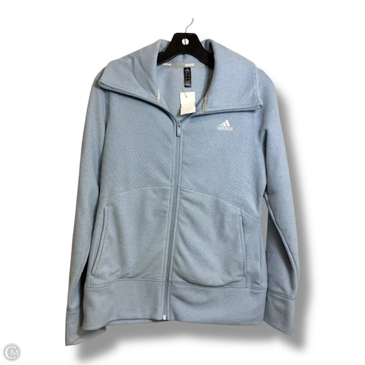 Athletic Jacket By Adidas In Blue, Size: S