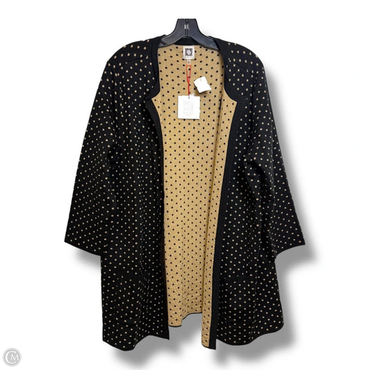 Cardigan By Anne Klein In Black & Gold, Size: 2x