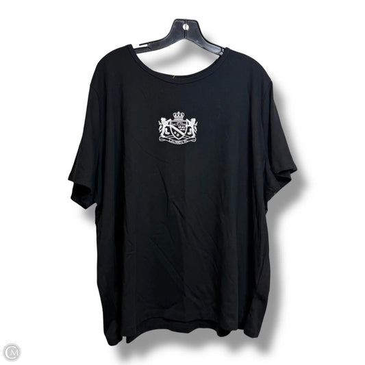 Top Short Sleeve By Ralph Lauren In Black, Size: 3x