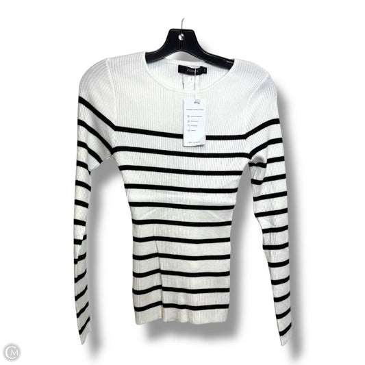 Top Long Sleeve By Zesica In Striped Pattern, Size: M