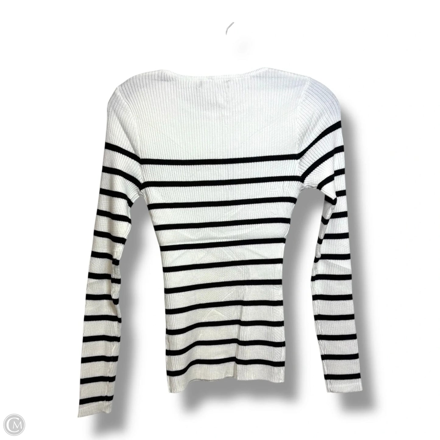 Top Long Sleeve By Zesica In Striped Pattern, Size: M