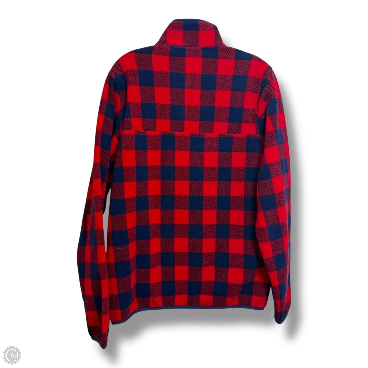 Sweatshirt Collar By Lands End In Plaid Pattern, Size: S