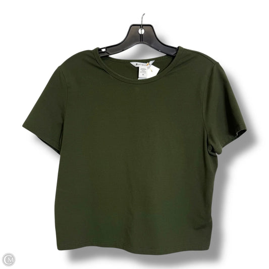 Athletic Top Short Sleeve By Athleta In Green, Size: M