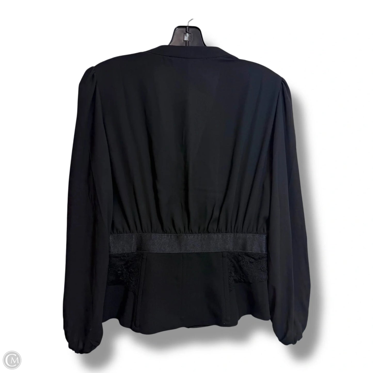 Blouse Long Sleeve By White House Black Market In Black, Size: 4