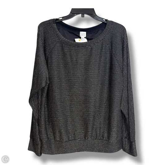 Top Long Sleeve By Peyton Jensen In Black, Size: L
