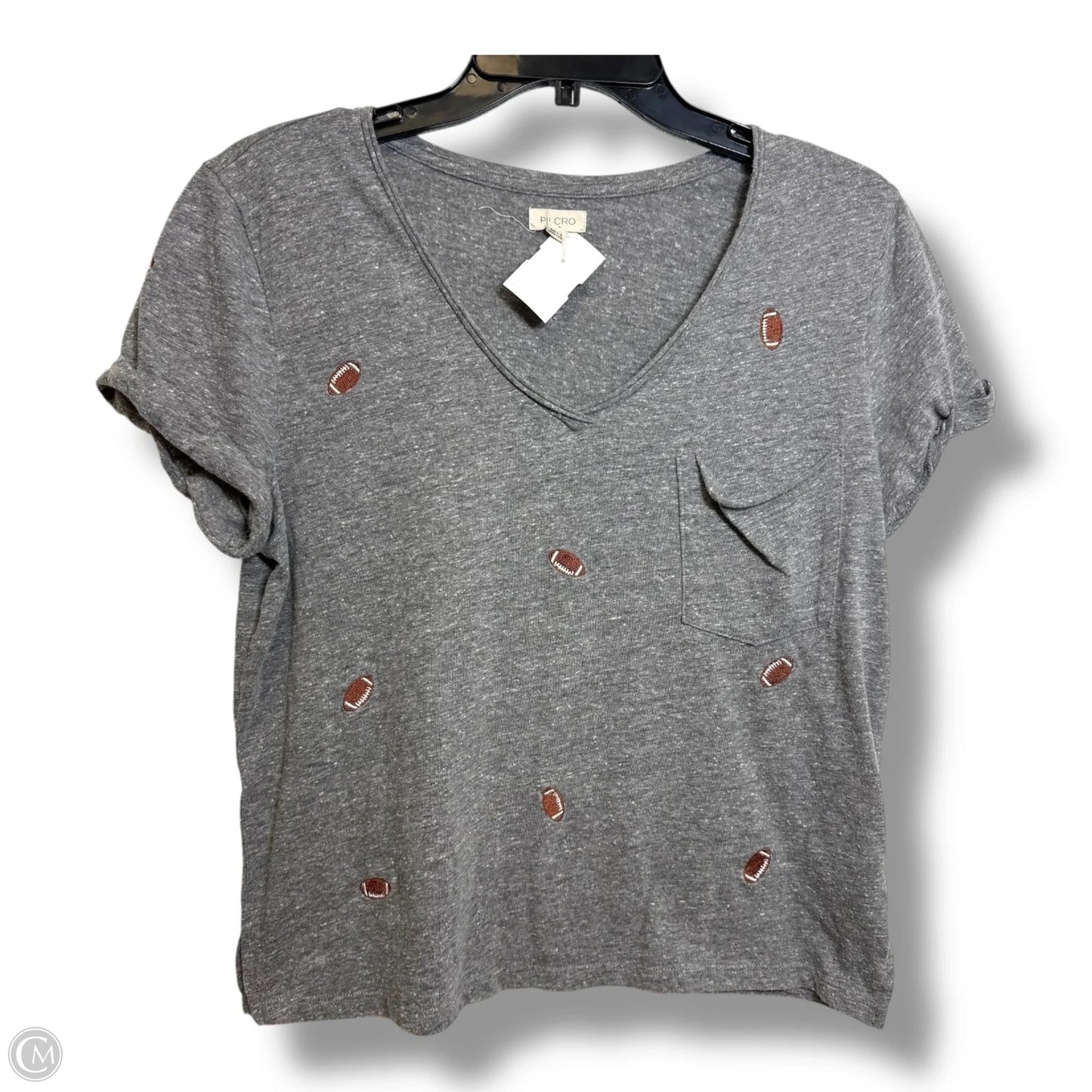 Top Short Sleeve By Pilcro In Grey, Size: S