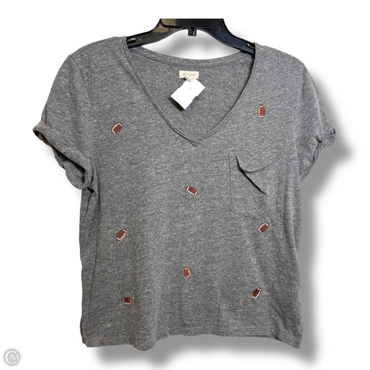 Top Short Sleeve By Pilcro In Grey, Size: S