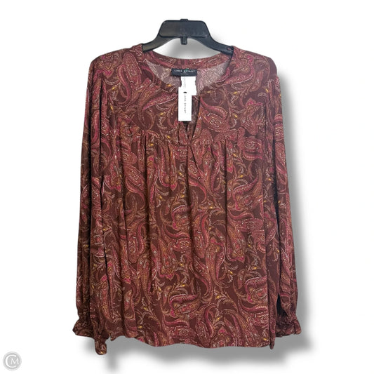 Blouse Long Sleeve By Lane Bryant In Paisley Print, Size: Xl