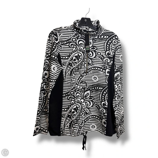 Top Long Sleeve By Jones New York In Black & White, Size: L