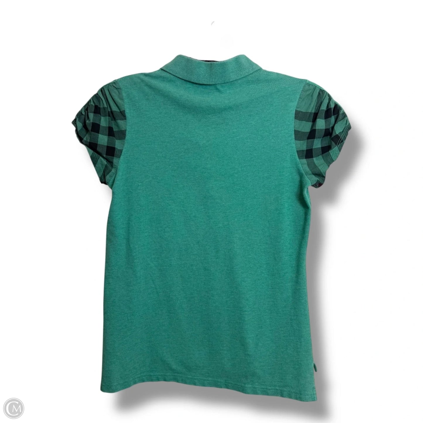 Top Short Sleeve Luxury Designer By Burberry Britt In Green, Size: M