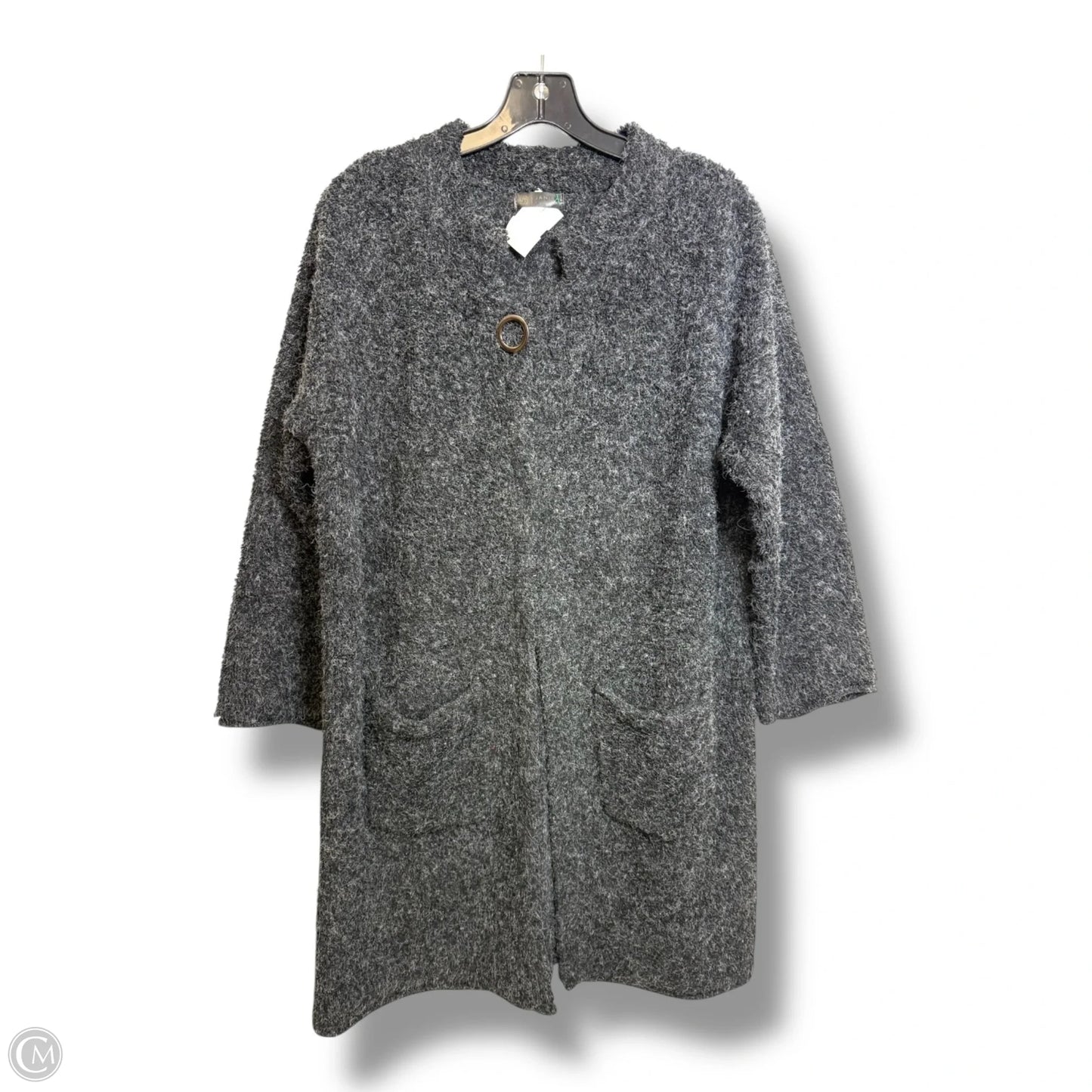 Cardigan By Clothes Mentor In Grey, Size: L