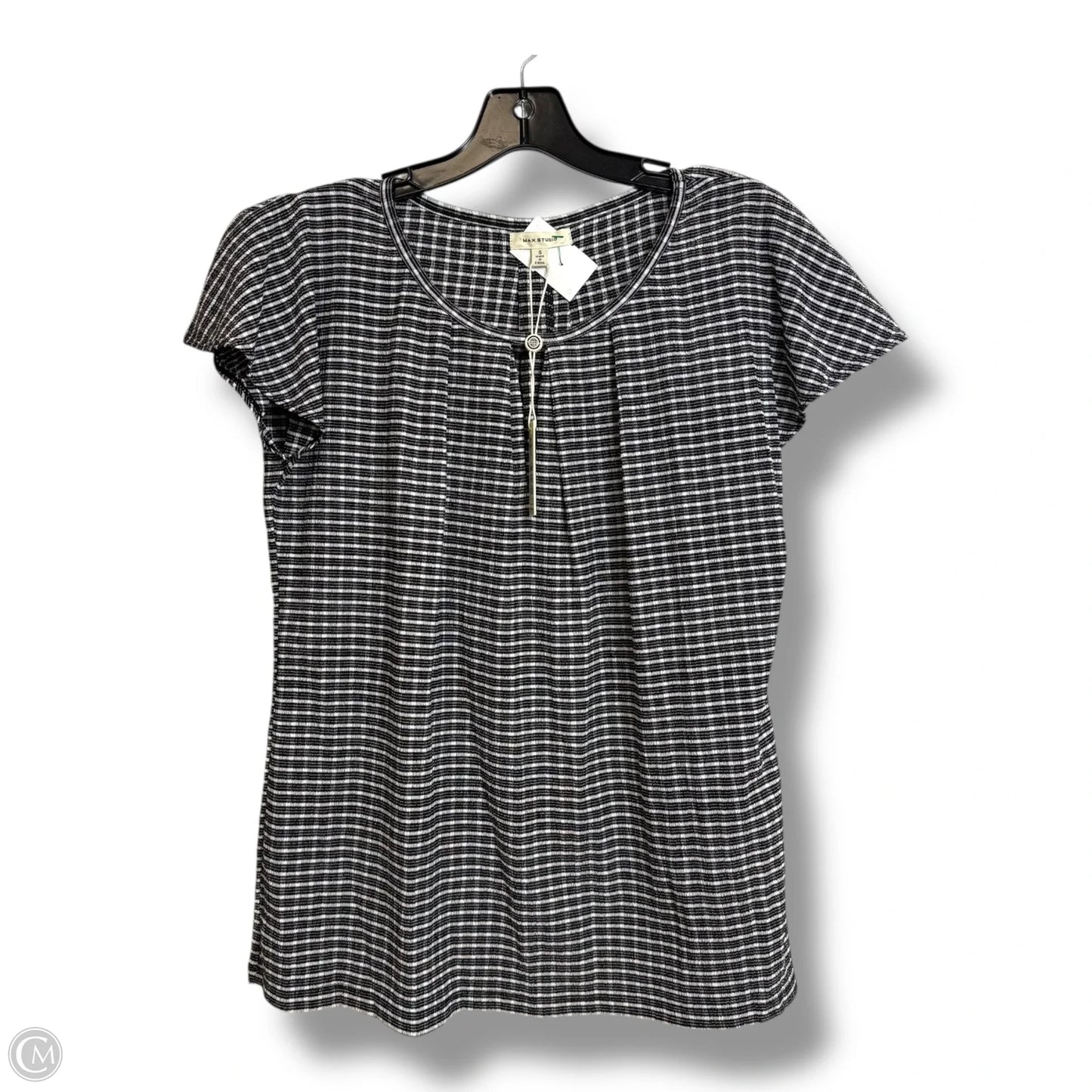 Top Sleeveless By Max Studio In Checkered Pattern, Size: S