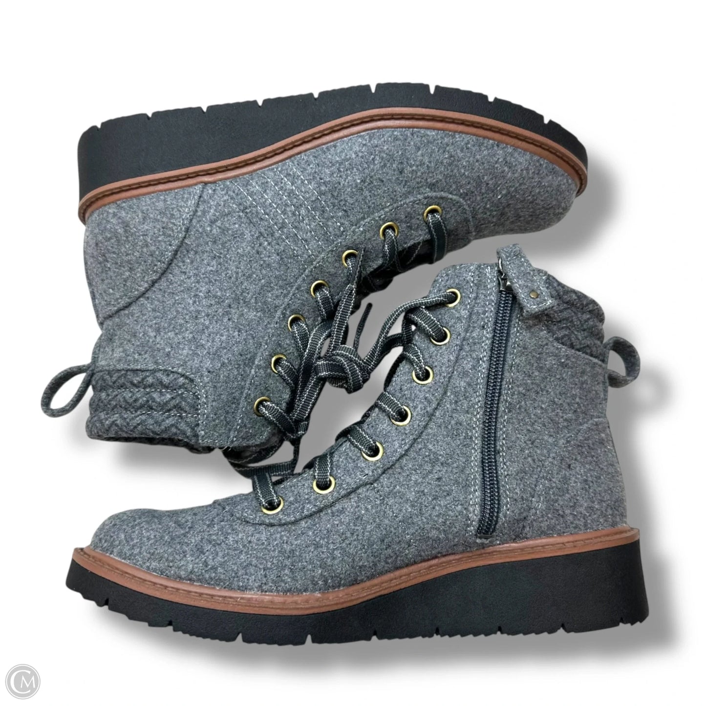 Boots Ankle Flats By Dr Scholls In Grey, Size: 6.5