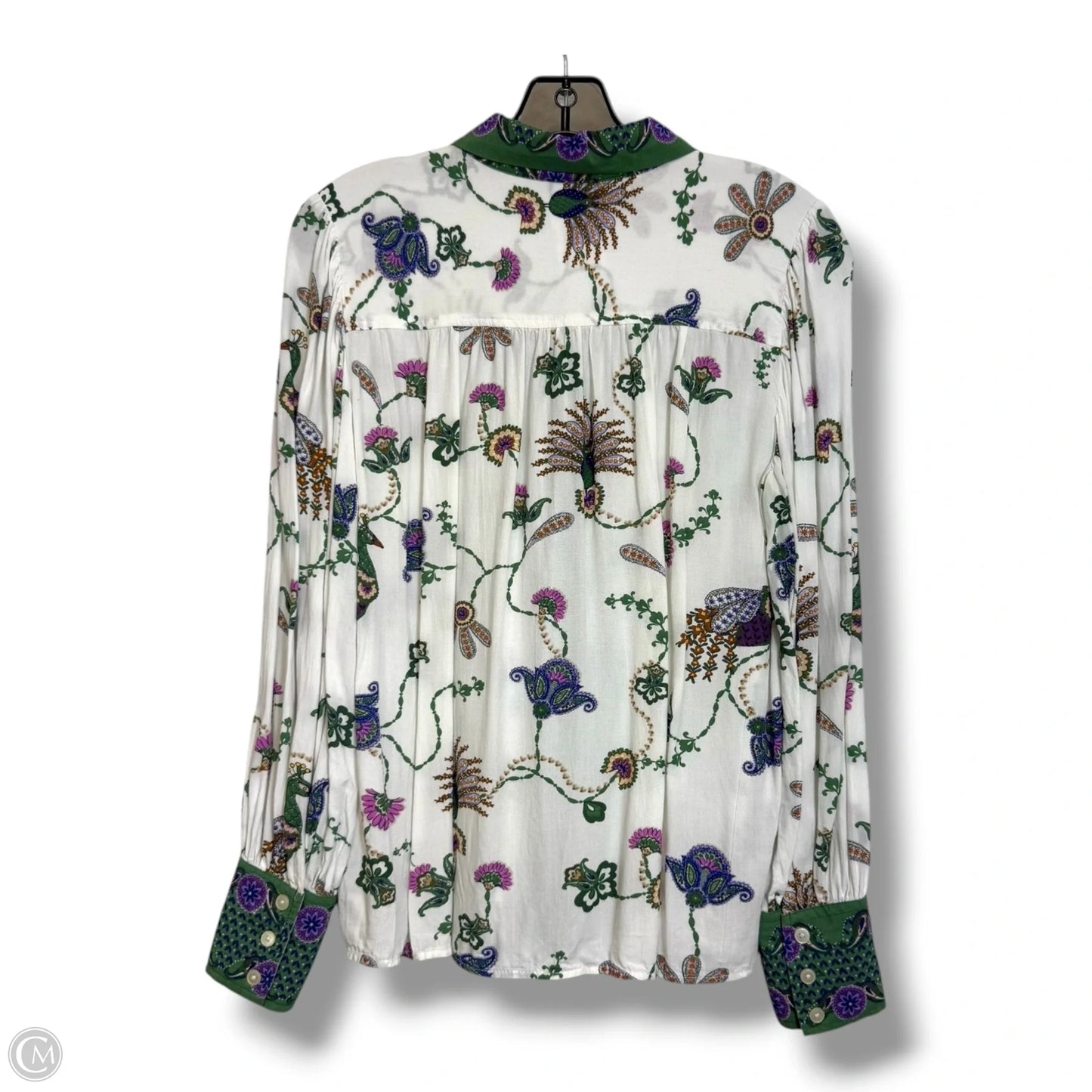 Blouse Long Sleeve By Loft In Floral Print, Size: M