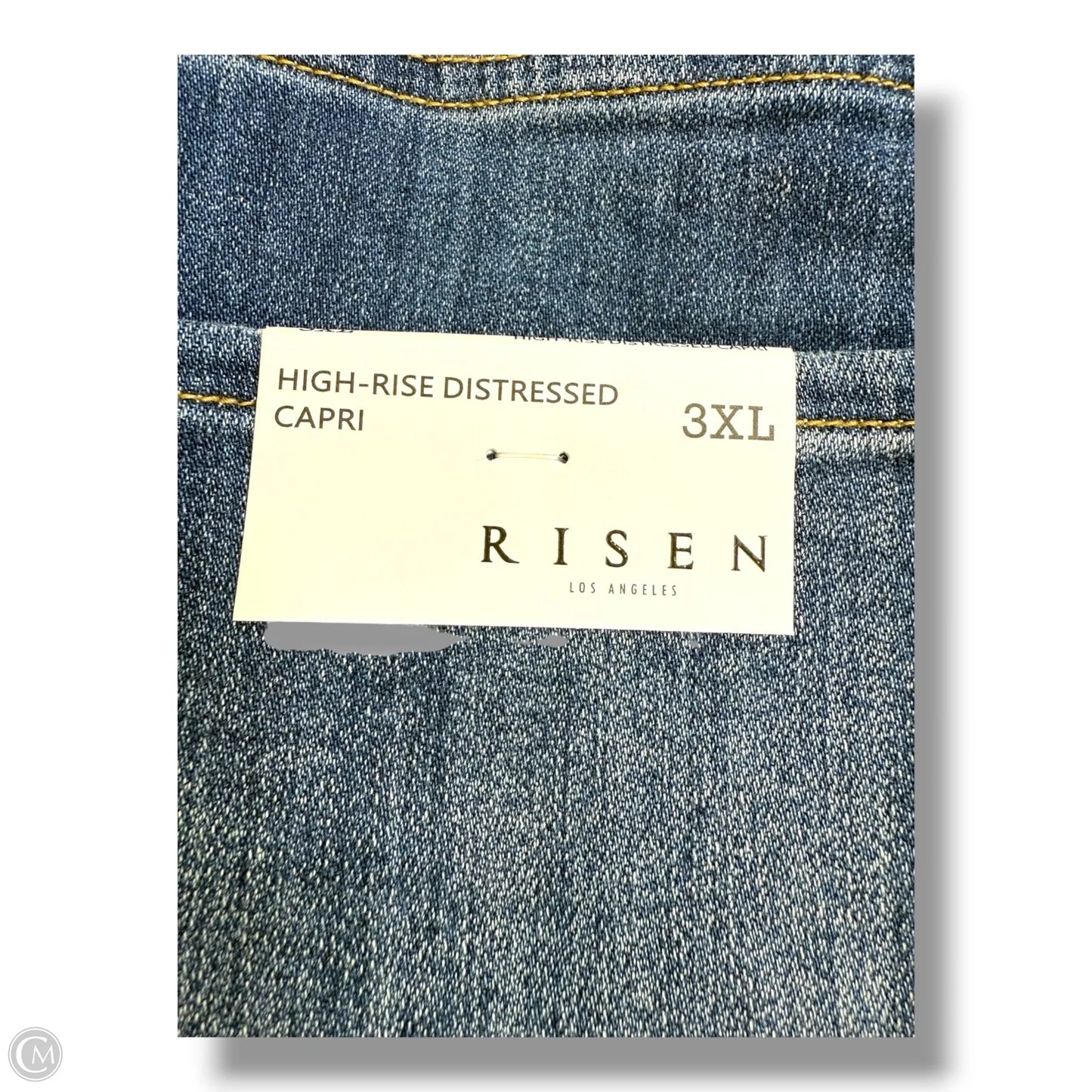 Jeans Cropped By Risen In Blue Denim, Size: 3x
