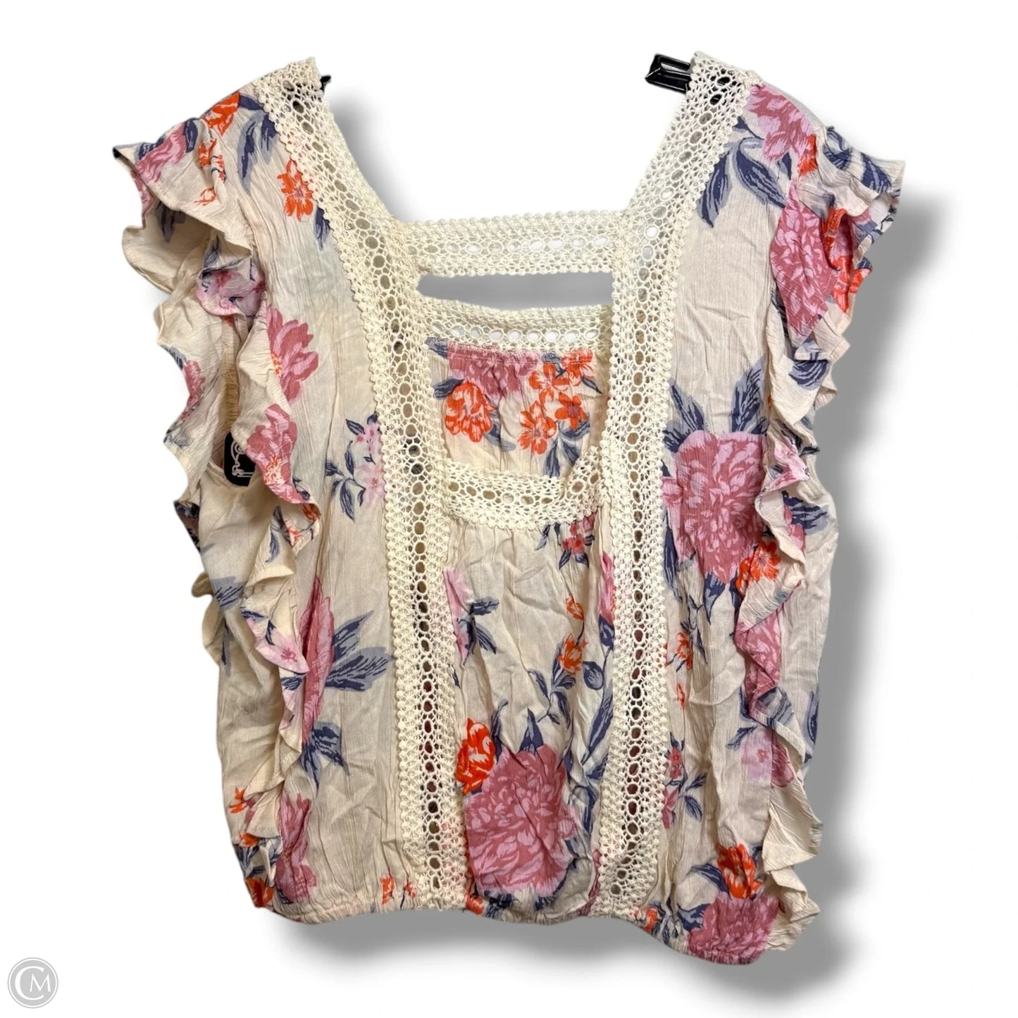 Top Sleeveless By Angie In Floral Print, Size: L