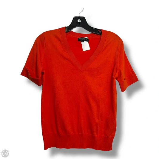 Top Short Sleeve By Banana Republic In Orange, Size: Xs