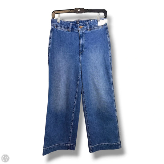 Jeans Wide Leg By Gap In Blue Denim, Size: 4