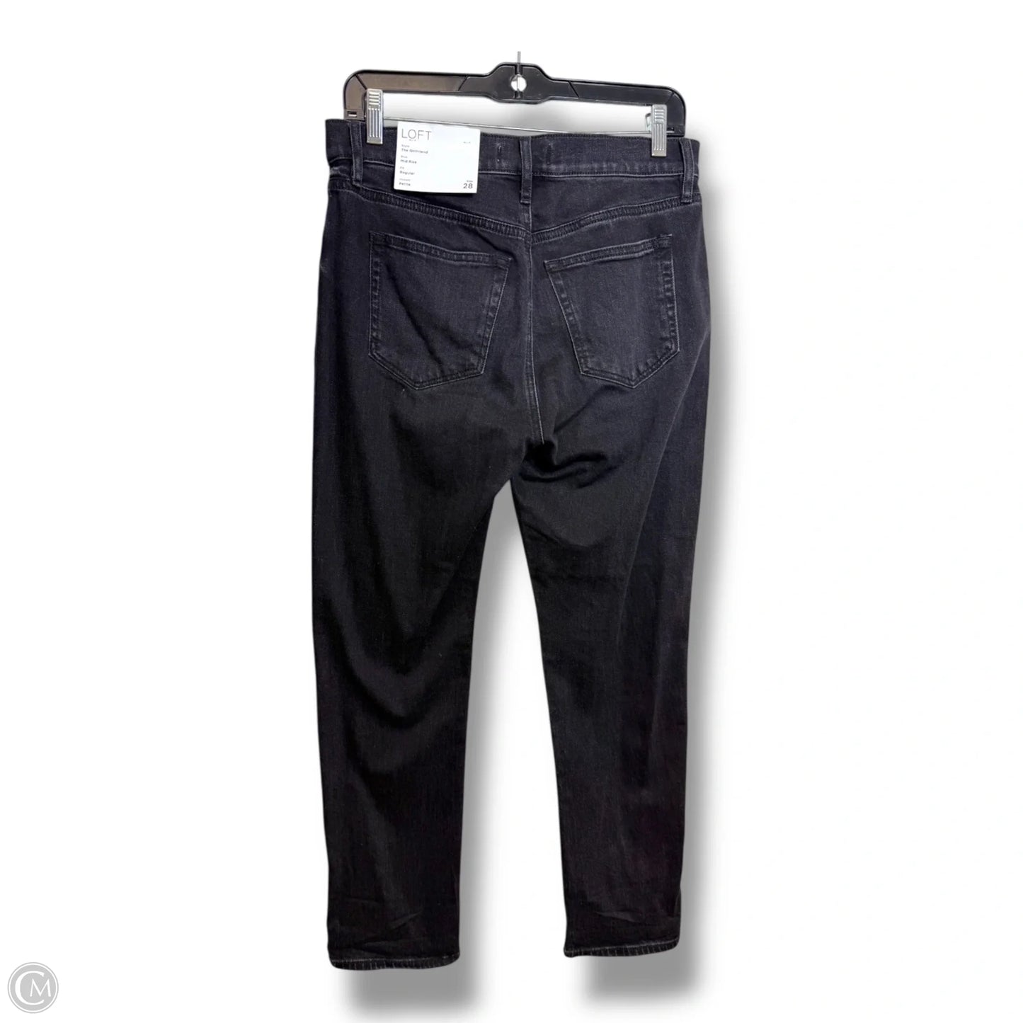 Jeans girlfriend Straight By Loft In Black, Size: 6