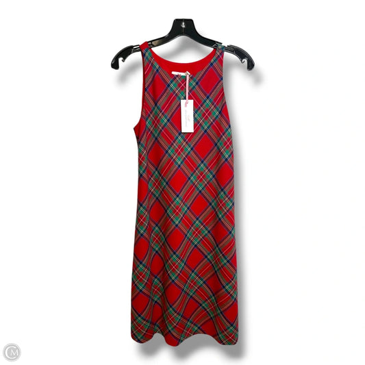 Dress Casual Midi By Vineyard Vines In Plaid Pattern, Size: 2
