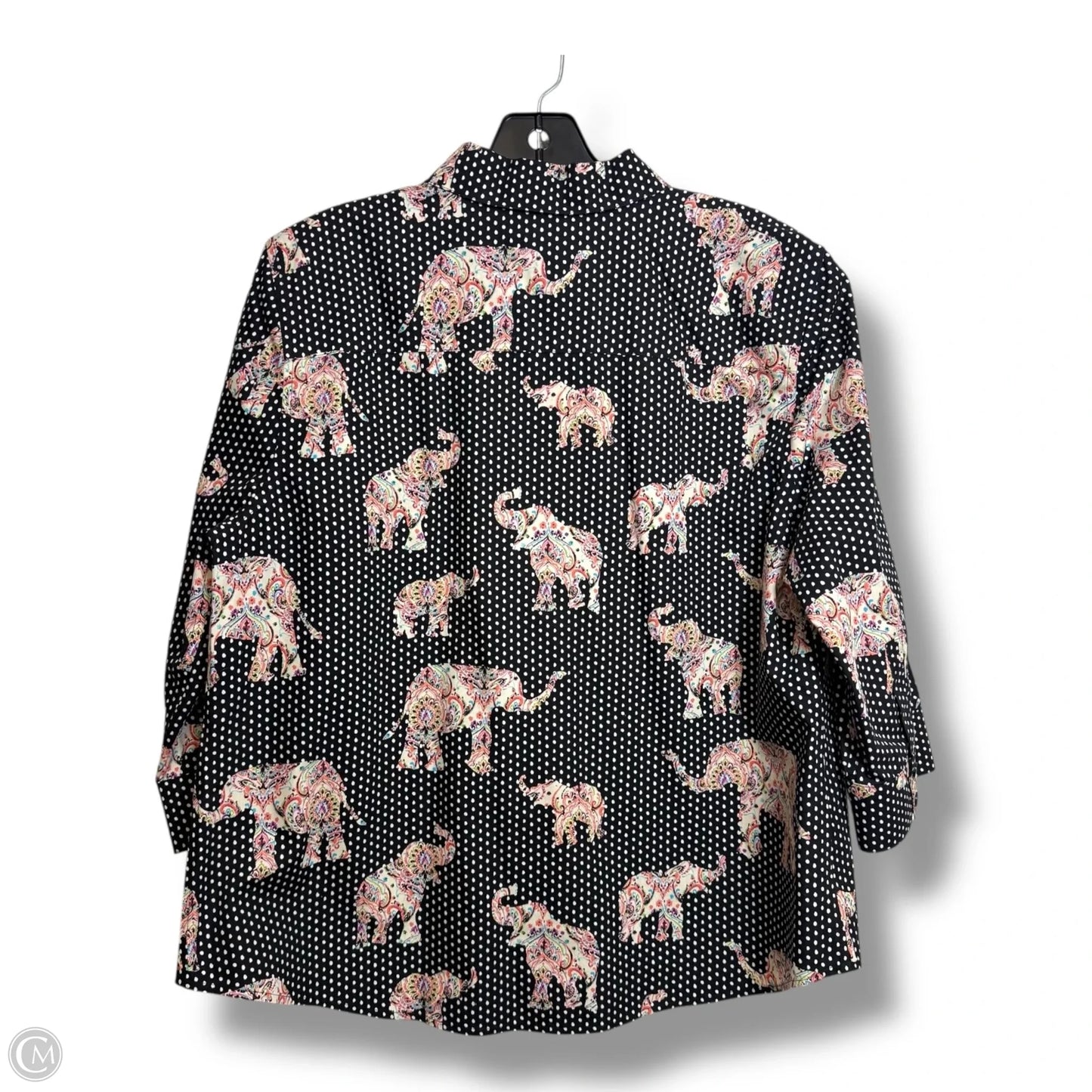 Blouse 3/4 Sleeve By Chicos In Animal Print, Size: Lp