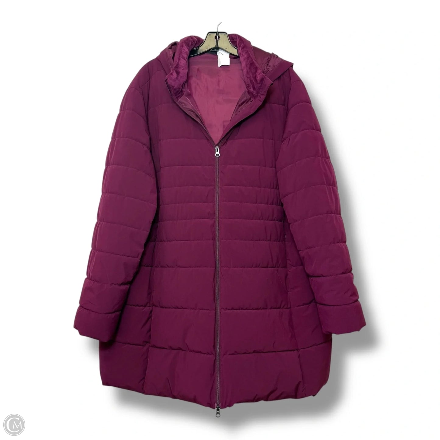 Coat Parka By Clothes Mentor In Maroon, Size: 2x