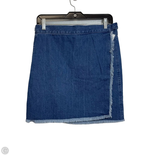 Skirt Mini & Short By Madewell In Blue Denim, Size: L