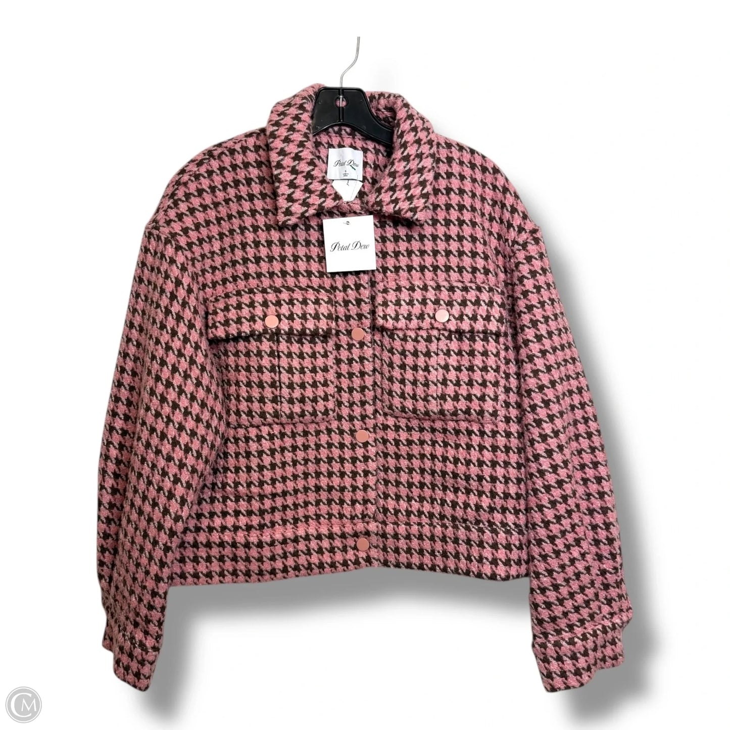 Jacket Shirt By Clothes Mentor In Pink, Size: S