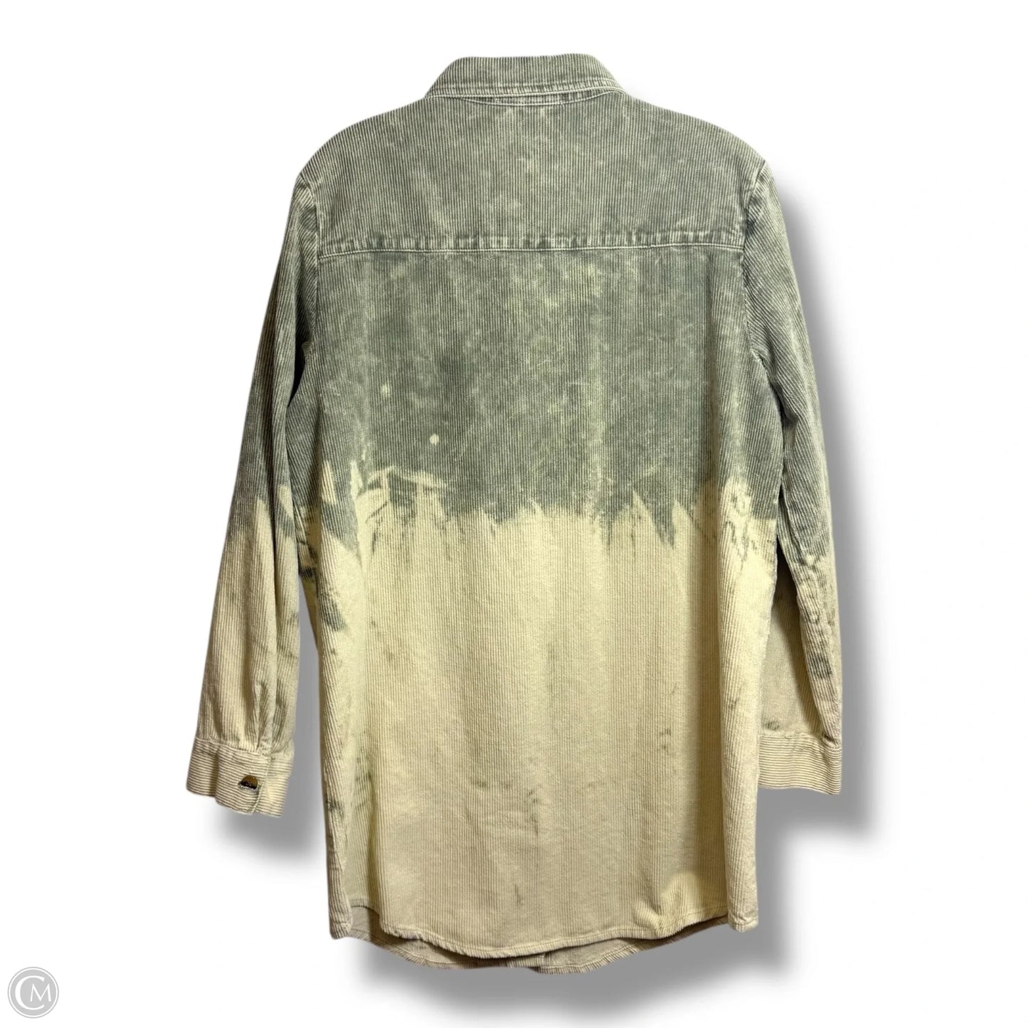 Jacket Shirt By Peach Love Cream California In Green, Size: S