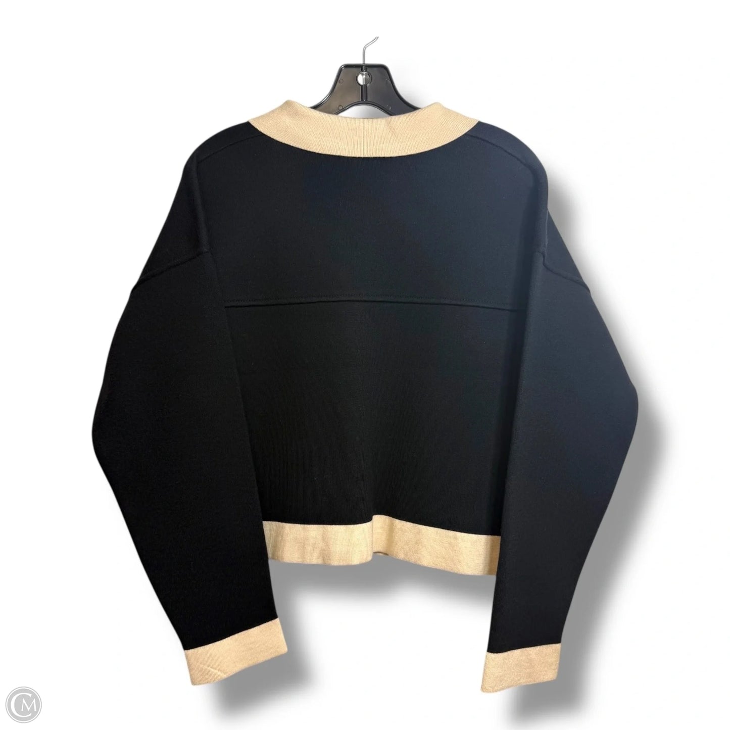Cardigan By Clothes Mentor In Black & Cream, Size: Small