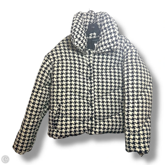 Coat Puffer & Quilted By hers and mine In Black & White, Size: S