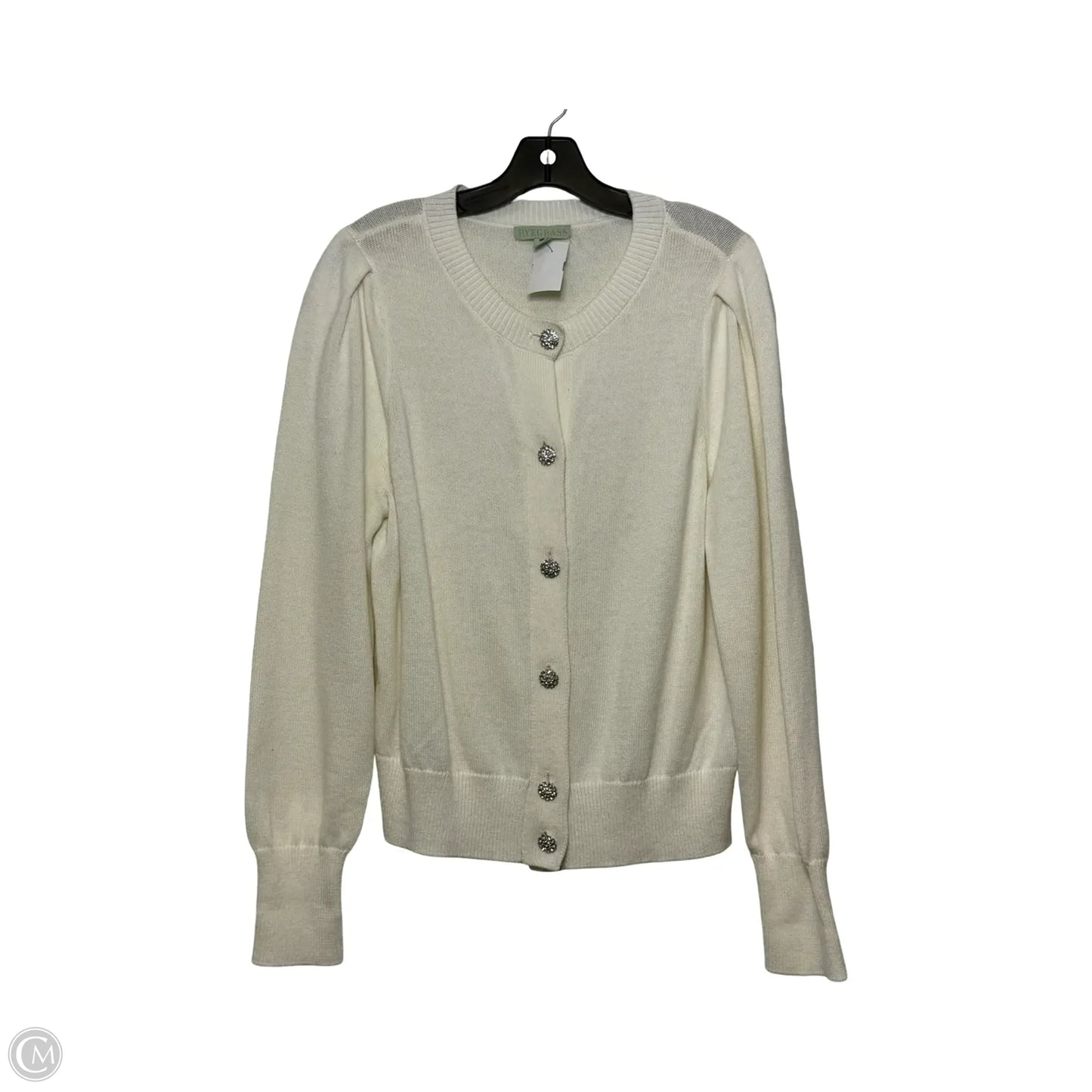 Cardigan By Ryegrass In Ivory, Size: L