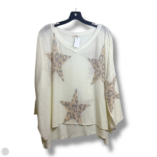 Top Long Sleeve By Pol In Cream, Size: S